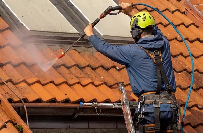 Démoussage et hydrofuge de toiture à Gourgeon